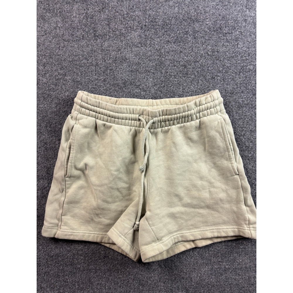 Tna Shorts Womens S Tan Beige Cozy Fleece Boyfriend Elastic Waist Sweatshorts